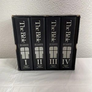 The Bible on Cassette King James Old & New Testament Volumes 1-4 Complete Set - Imagen 1 de 2