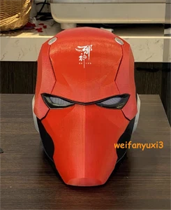 Customize Red Hood Batman Helmet 3D Printed Full Face Mask Handmade Cosplay Prop - Picture 1 of 10