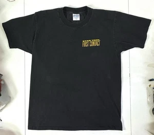 Vintage Star Trek First Contact 1996 Movie Promo T Shirt 90s Black Mens Large - Picture 1 of 8