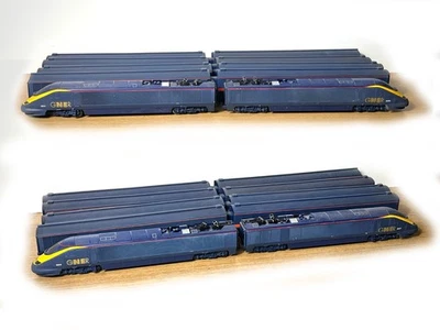 Hornby Class 373 10 car GNER Blue Eurostar set Repainted etc - Image 1 of 4