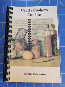 1984 Crafty Cookers Cuisine Cookbook La Farge Homemakers Wisconsin Vernon County - Foto 1 di 17
