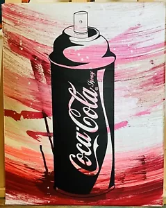 Graffiti Pop Art Original Painting Coke Spray Can Mr Clever Art Street Art Show - Picture 1 of 8