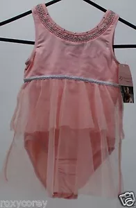 Leotard Danskin per bambina rosa e argento taglia XSmall 4/5 nuovo con etichette - Foto 1 di 1