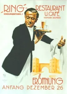 Original vintage poster RING RESTAURANT MUNICH GERMANY 1926 - Picture 1 of 1