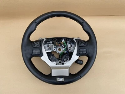 2014-2017 Lexus IS200T IS350 OEM F Sport Black Leather Steering Wheel - Image 1 of 4