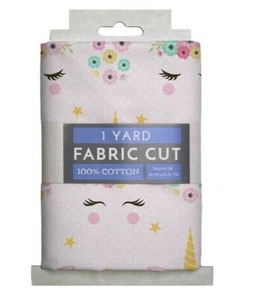 Hide n Seek Pink Unicorn Fabric 1 Yard 100% Cotton - Picture 1 of 5