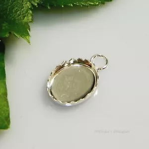 (5x3 - 14x10) Oval Fancy Cab (Cabochon) Ajuste de plata esterlina colgante DROP - Imagen 1 de 2