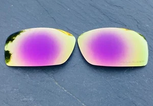 ETCHED POLARIZED ROSE PINK MIRROR LENSES FOR OAKLEY SQUARE WIRE ll (2014) OO4075 - Picture 1 of 4