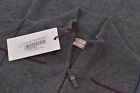 Luciano Barbera Nwt 1/4 Sweater Size 36 Xs In Gray Burgundy Blue Plaid Cashmere
