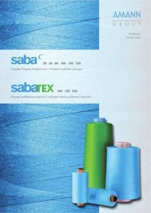 Saba Thread Colour Card, Actual Threads, Saba 150, 120, 100, 80, 50 & 30, Sabete - Imagen 1 de 7