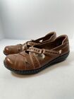 Clarks Ashland Spin Q Brown Leather Mary Jane Casual Loafers Women’s Size 6.5