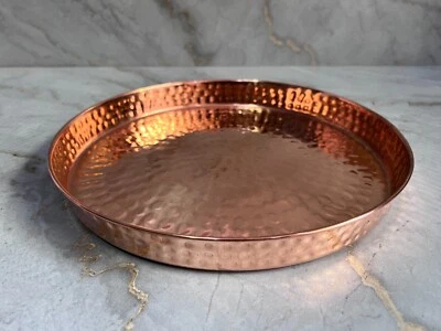 Pure Copper Serving Thali, Copper Tray, Antique Copper Tray - Image 1 of 4