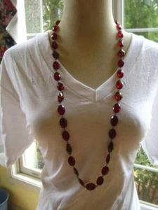 French Connection Jewelry Faux Ruby Women's Necklace Gold/red NWT $58 - Picture 1 of 6