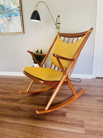 Danish Mid Century  Teak Rocking Chair By Frank Reenskaug for Bramin. model 182 Cover