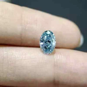 1 to 10 Ct Blue Color Oval Cut Natural Diamond D Grade VVS1 + 1 Free Gift - Picture 1 of 4