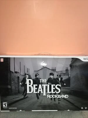 Nintendo Wii Beatles Rock Band Limited Edition Bundle Drums Guitar Game New - Image 1 of 4