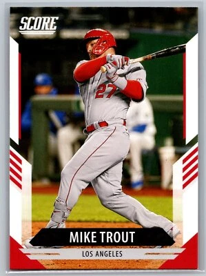 2021 Panini Chronicles Score Baseball #9 Mike Trout  Los Angeles Angels - Image 1 of 2