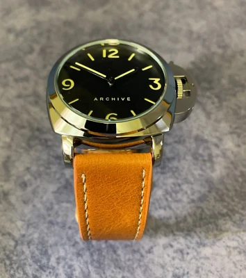 Italian Naval Homage Watch | Military Militare | 45mm | Tan Marina Leather strap - Image 1 of 4