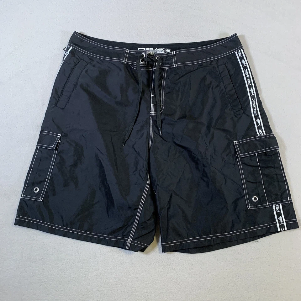 Черные мужские шорты PELAGIC размер 40 Performance Offshore Gear глубоководные гибридные б/у в отличном состоянии - Изображение 1 из 4
