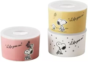 PEANUTS Snoopy Temporada 3 Bote Redondo 230ml Cerámica Multicolor Japón Nuevo - Imagen 1 de 1