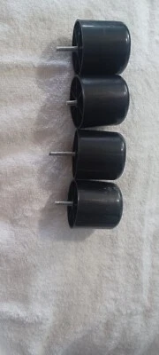 Furniture Plastic Leg Feet Chair Couch Sofa 3" High  (4 legs) Black - Image 1 of 4