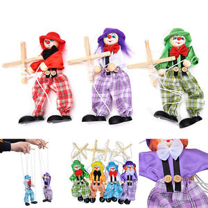 Pull String Marionette Marionette Joint Activity Puppe Clown Kinder SpielzeYRDB