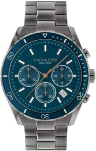 Reloj clásico para hombre Coach 14602516 gris acero azul IP esfera cronógrafo para hombre - Imagen 1 de 3