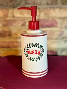 Kohl’s “ Merry “ Christmas Bathroom Soap Pump Dispenser - New - Picture 1 of 5