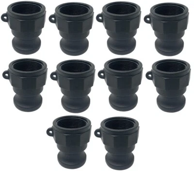 (10 Pack) 2" Type A Poly Camlock | Female NPT x Male Adapter Polypropylene - Image 1 of 4