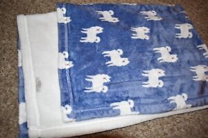 G1 30x40 Ln Terry Town Puppy Dogs Silky Plush Baby Crib Blanket