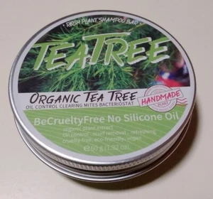 Vegan Tea Tree Shampoo Bar , Oil Control Clearing Mites Bacteriostat - Picture 1 of 4