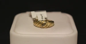 (RI1) Kinderring 14K Gelbgold Diamant - Größe 2,5 - 1,8 Gramm - 0,02 TCW - Bild 1 von 4