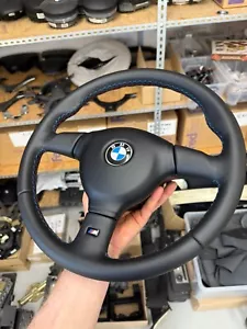 BMW E36 M3 E34 M5 Z3 M-Technic Steering Wheel OEM Genuine Mtech Mt2 nappa small - Picture 1 of 23