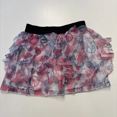 Falda de tul Total Girl Peace Signs talla pequeña niñas talla 4 Foto 1 de 3