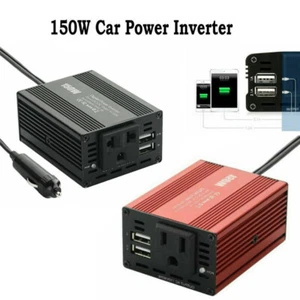 Cargador USB doble inversor de alimentación para automóvil DC 12V a CA 110/220V adaptador puerto convertidor - Imagen 1 de 15