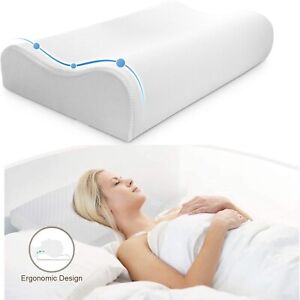 Memory Foam Pillow (2 Pack) Contour Neck Back Support Orthopaedic Head Pillows