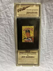 PRO TREAT AUTOGRAPHS 1992 Upper DeckJEFF BAGWELL Autograph *Authenticity Folder - Picture 1 of 5