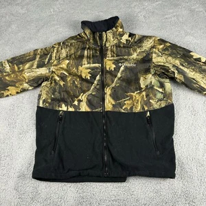Columbia PHG Insulated Jacket Men's Medium Black Camouflage Long Sleeve Full Zip - Picture 1 of 6