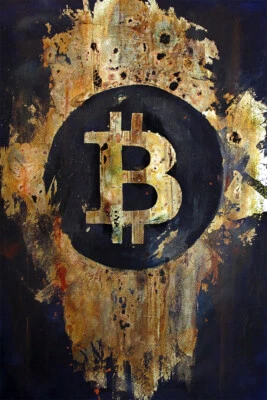 Bit Coin Currency Print Wall Art Home Decor - POSTER 20x30 - Image 1 of 4