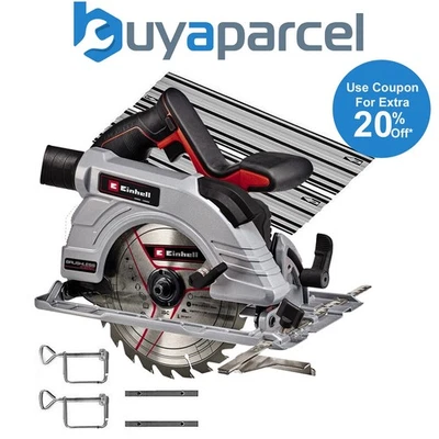 Einhell Professional 18v 190mm Brushless Circular Saw TE-CS 18/190 Li 2x1m Rail - Image 1 of 4