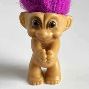 Vintage Russ Troll Doll 3” Figure Gonk Purple Hair No Clothes/Accessories 1990s - Picture 1 of 4