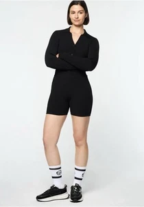 Pantalones Cortos de Motociclista Sergio Tacchini Magreta Nuevos con Etiquetas - Talla XS - Negro Belleza Viscosa Acanalada - Imagen 1 de 6