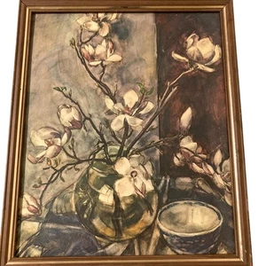 Roeland Koning aufgelisteter Künstler Magnolie Blume Stillleben Druck - Bild 1 von 8