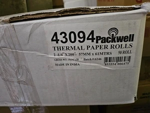 2 1/4" (57mm) x 200'(61m) Thermal Paper Printer POS/Cash Register - 50 Rolls - - Picture 1 of 2