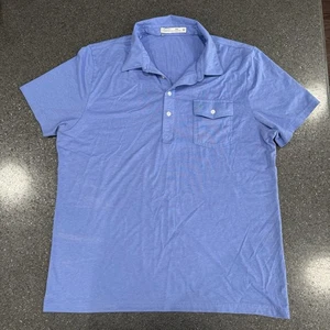 Criquet Shirt Mens XL Polo Blue Short Sleeve Pocket Logo Golf Preppy Outdoor - Picture 1 of 4