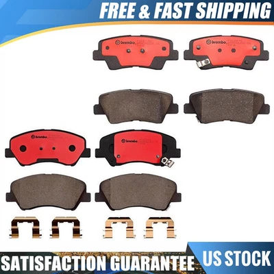 Передняя задняя тормозная колодка Brembo 8 подходит для Hyundai Accent 2012-2017 Kia Rio 2012-2017 годов выпуска - Изображение 1 из 4