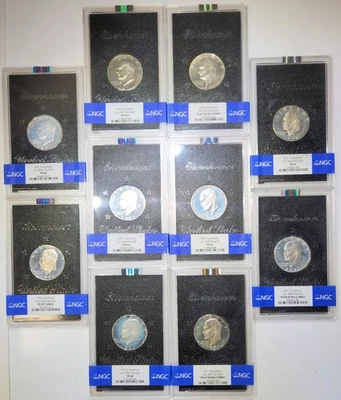 Eisenhower Silver Dollar Proof Set - All NGC Certified - 1971 to 1972 - Image 1 of 4