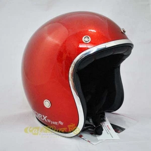 Casco vintage Torx Wyatt Red Glitter Metal Flake Omologato ECE ROSSO METALFLAKE - Picture 1 of 3