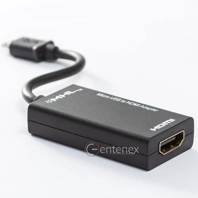 Black Micro USB MHL To HDMI HDTV Cable Adapter For Samsung Galaxy S2 - Image 1 of 3