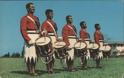 Suva Drummers of the Fiji Military Forces Band Teich 1966 Charles Stinson - Image 1 of 2